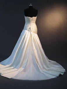 Strapless Satin Destination Wedding Dresses