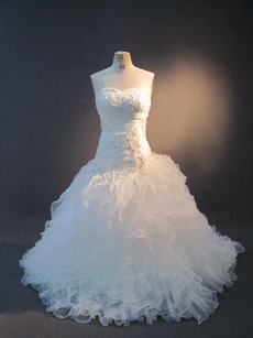 Perfect Sweetheart Ball Gown Wedding Dresses With Ruffles 