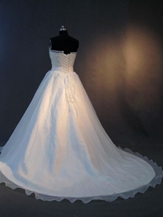 Brilliant Organza Strapless Celebrity Wedding Dresses 