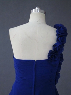 Best Royal Blue One Shoulder Plus Size Evening Dresses