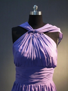 Elegant Lavender Maxi Bridesmaid Dresses
