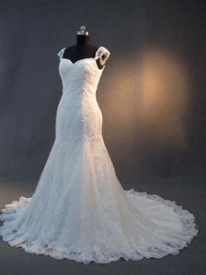Brilliant Trumpet Lace Wedding Dresses