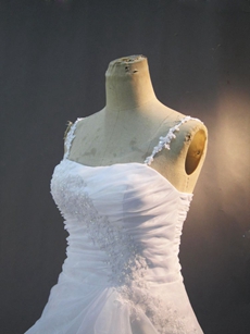 Beautiful White Organza Plus Size Wedding Dresses