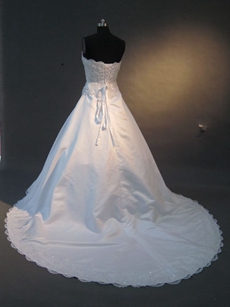 Classical Strapless Satin Wedding Dresses