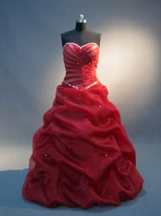 Best Dark Red Strapless Sweetheart Sweet 16 Gowns for Plus Size