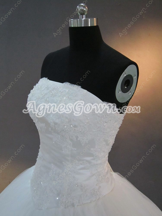 Romantic White Princess Ball Gown