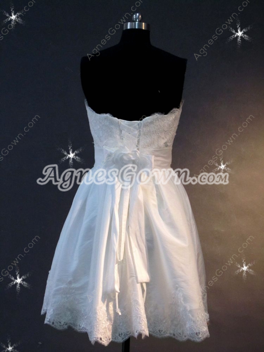 Stunning Strapless Short Beach Bridal Gowns