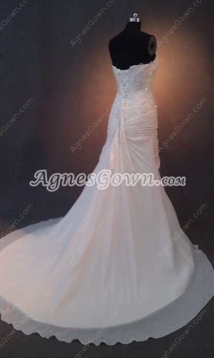 Graceful Sweetheart Chiffon A-line Full Length Wedding Dresses