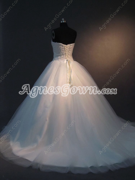 Beautiful Sweetheart Bridal Dresses with Lace Up Back 