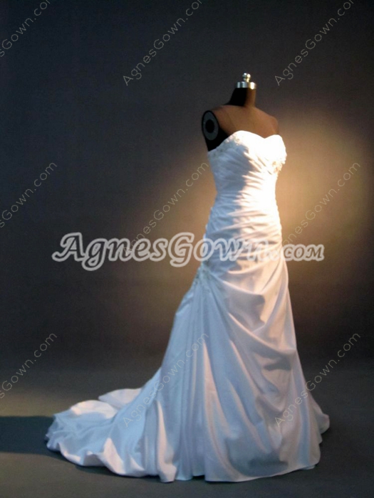 Beautiful Satin A-line Destination Wedding Dresses