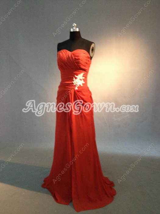 Classic Red Chiffon Sweetheart  Mother Of The Bride Dresses 