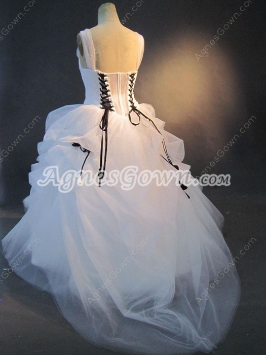 Haute Straps White Plus Size Ball Gown Wedding Dresses