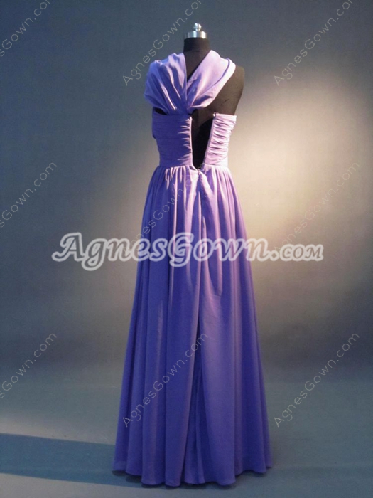 Elegant Lavender Maxi Bridesmaid Dresses