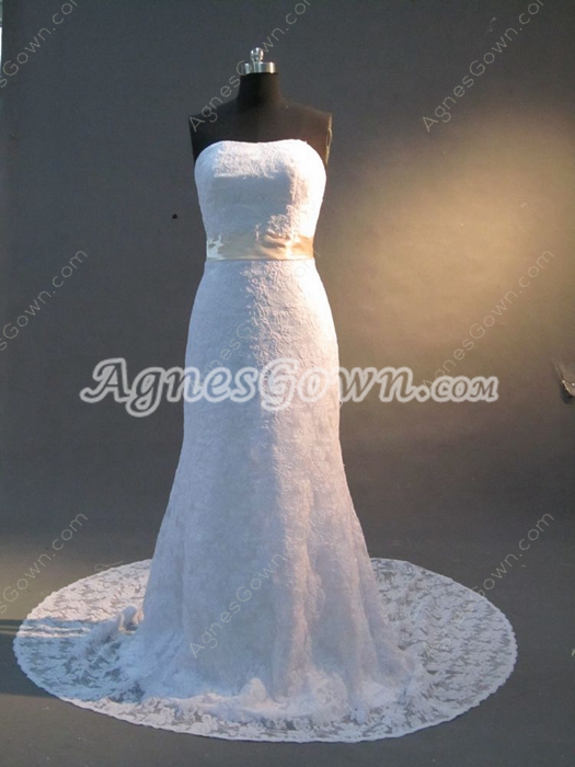 Simple Sheath Wedding Dress for Mature Brides
