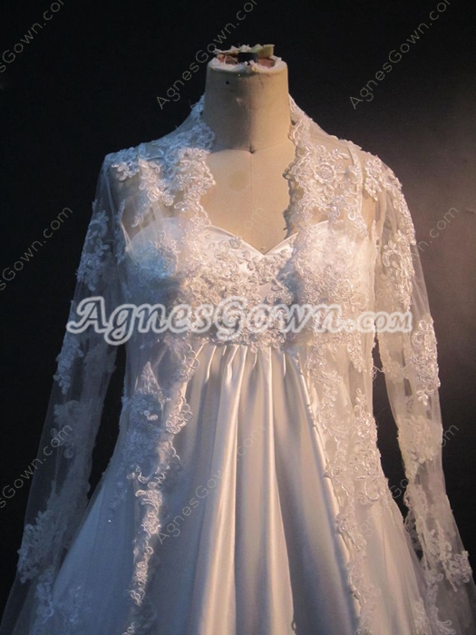 Vintage Wedding dresses for Maternity Brides With Long Sleeves