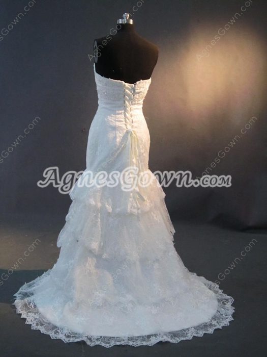 Romantic Sweetheart Lace Mermaid Wedding Dresses 2016
