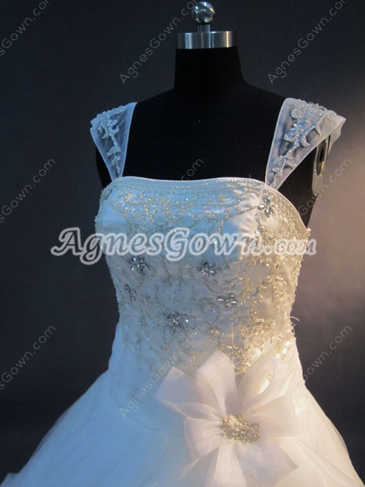 Beautiful Embroidery Ball Gown Wedding Dress 2016