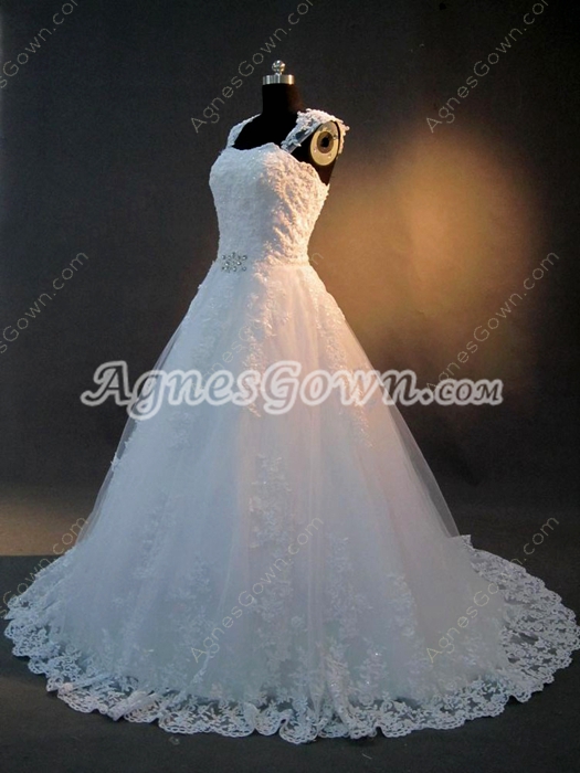 Vintage Princess Lace Wedding Dresses for Plus Size