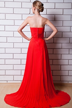 Stunning Red Engagement Evening Dress 