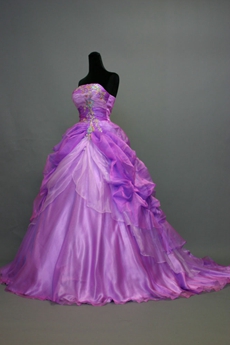 Charming Lavender Quinceanera Court Dresses With Rosette  