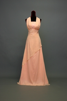 Modest Coral Chiffon Mother Of The Bride Dresses