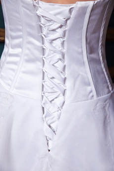 Discount Simple White Sweet 15 Dress Corset Back  