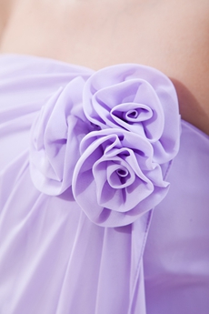 Lovely Strapless Lilac Long Bridesmaid Dress 