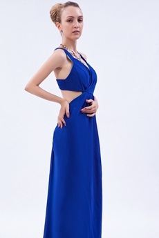 Charming Straps A-line Royal Blue Cocktail Dress 