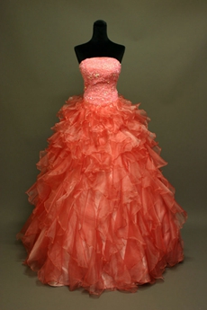 Beautiful Coral Quinceanera Dresses for Sale