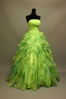 Beaded Lime Green Quinceanera Dresses