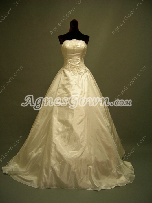 Affordable Strapless Bridal Ball Gown Dresses