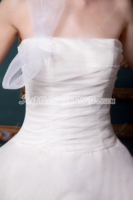 Breathtaking Ivory Organza Wedding Dress Multi Layered 