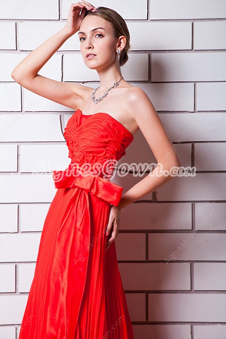 Stunning Red Engagement Evening Dress 