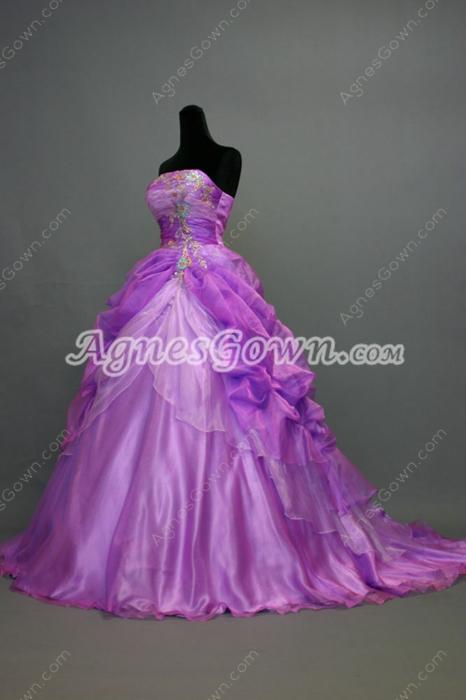 Charming Lavender Quinceanera Court Dresses With Rosette  