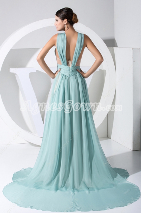 Beautiful Jade Green Prom Dress 