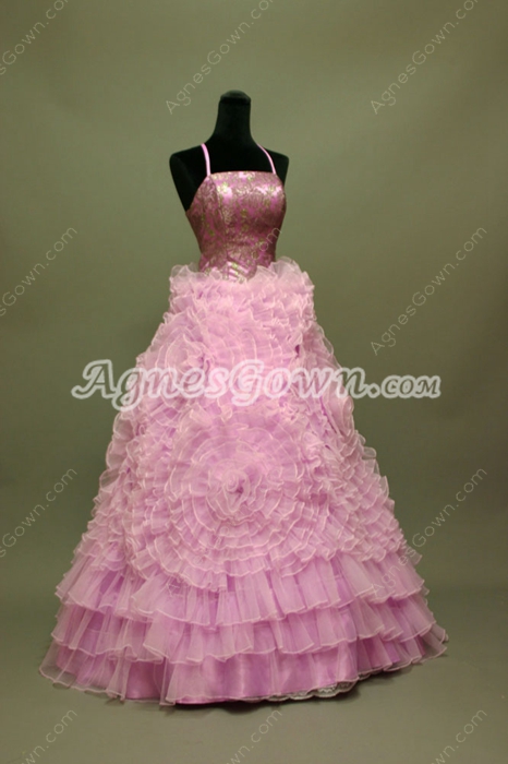 Lilac Floral Quinceanera Dress