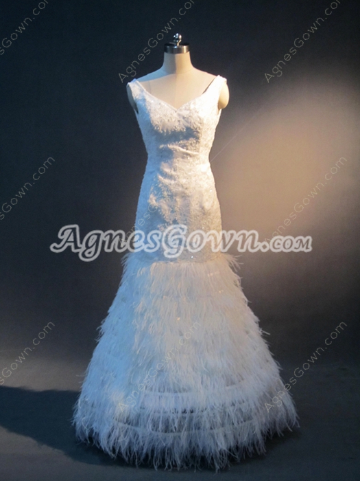 Unique Lace Wedding Dress for Old Woman
