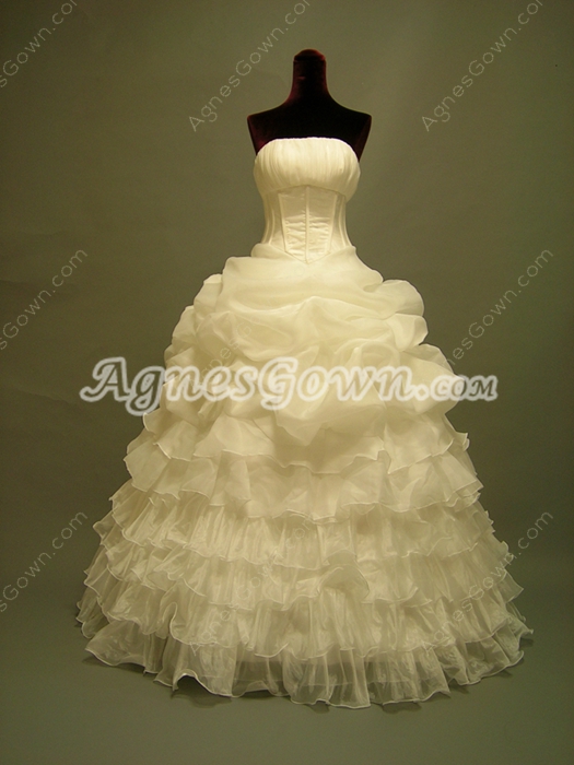 Traditional Strapless Ball Gown Quinceanera Dress