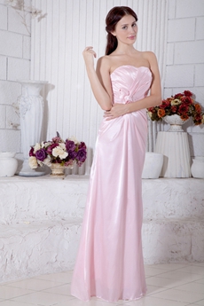 Pretty A-line Pearl Pink Bridesmaid Dress 