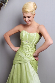 Impressive Dropped Waist Lime Green Sweet Sixteen Dress 