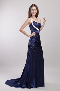 Charming One Straps Dark Royal Blue Evening Dress 