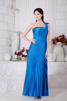 Ankle Length One Straps Turquoise Prom Dress For Juniors 