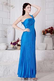 Ankle Length One Straps Turquoise Prom Dress For Juniors 