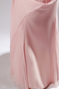 Noble V-Neckline Column Pink Bridesmaid Dress