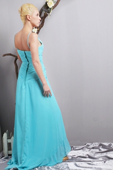 Lovely Blue High Low Junior Prom Dress 