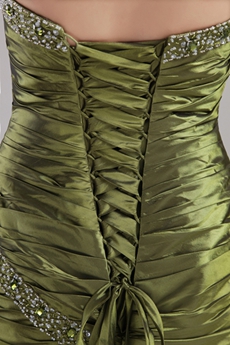 Retro Green Mermaid/Fishtail Prom Dress Corset Back 