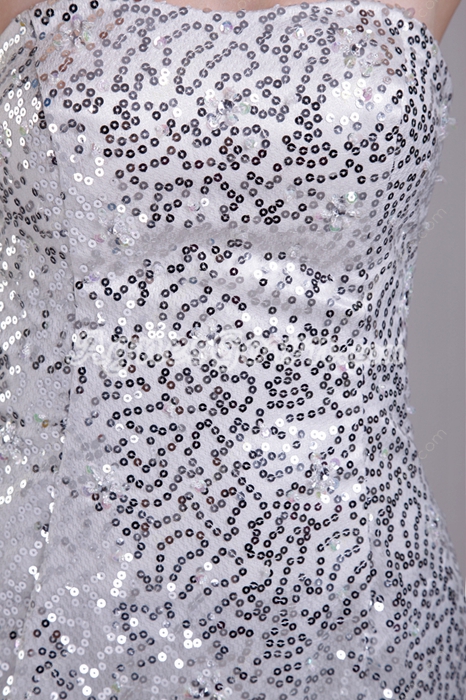 Sparkled Silver Cocktail Dress 