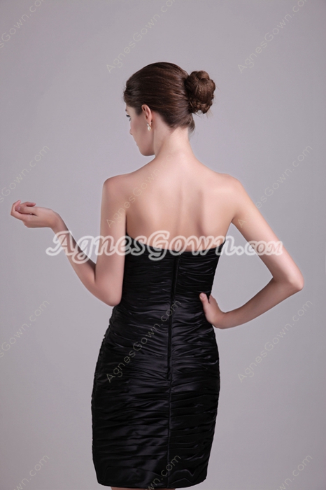 Chic Sheath Mini Length Black Cocktail Dress 