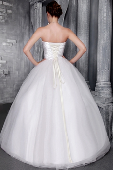 Simple White Tulle Quinceanera Dress