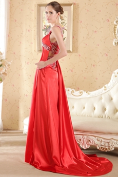 Exquisite Red Butterfly Beaded Evening Dresses